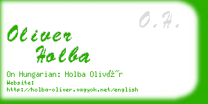 oliver holba business card